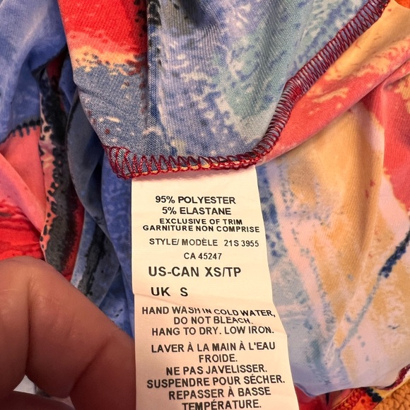 Michael Tyler Collection Women’s Vibrant Abstract Midi Dress SZ XS - Picture 6 of 6